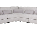 Aurori Corner Arm Sectional Unit Sofa - Light Grey