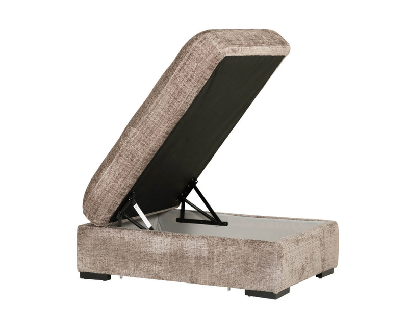 Aurori 3+1 Seater Sofa with Storage Ottoman Set - Mink