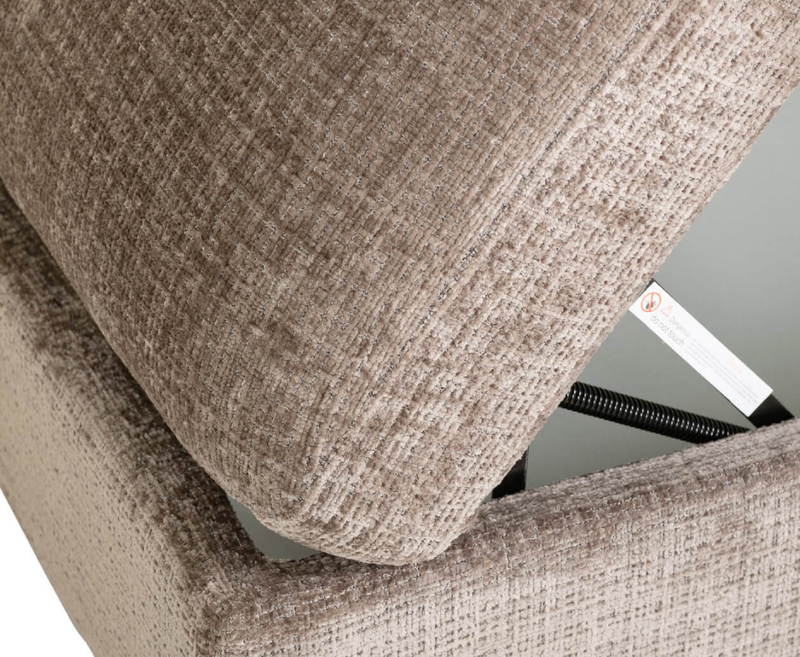 Aurori 3+1 Seater Sofa with Storage Ottoman Set - Mink