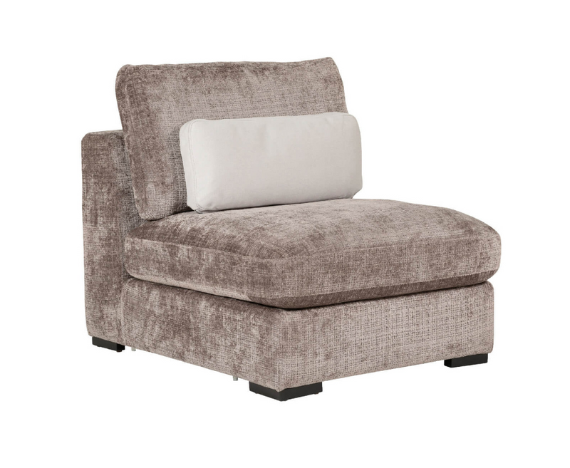 Aurori 3+1 Seater Sofa with Storage Ottoman Set - Mink