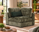 Aurori Corner Arm Sectional Unit Sofa - Green