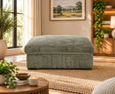 Aurori Storage Ottoman - Green
