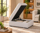 Aurori Storage Ottoman - Light Grey