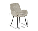 Barley Chenille Dining Chair (Sold in 2) - Cookies and Cream