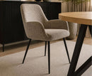Barley Chenille Dining Chair (Sold in 2) - Cookies and Cream