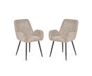 Barley Chenille Dining Chair (Sold in 2) - Cookies and Cream