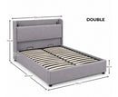 Blakely 4ft6 Double USB Ottoman Bed - Grey