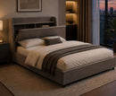 Blakely 4ft6 Double USB Ottoman Bed - Grey