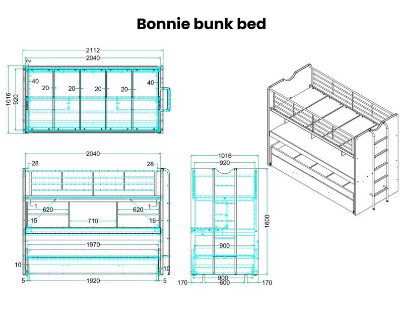 Bonnie 80 Midsleeper - White