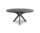 Boston 1.2M Round Extending Dining Table - Black