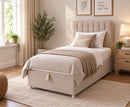 Brogan 3ft Single Ottoman Bed Frame - Beige