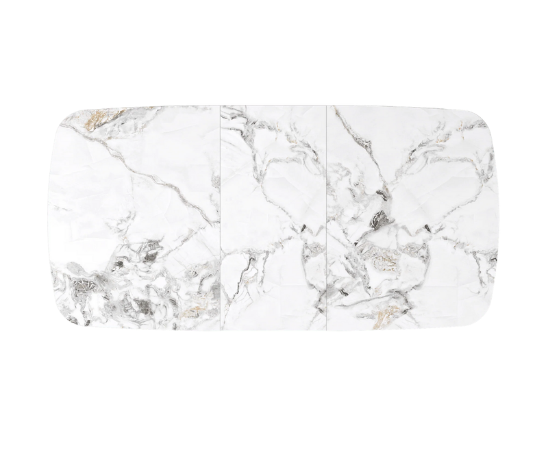 Castello 130cm Ceramic Extending Dining Table - White