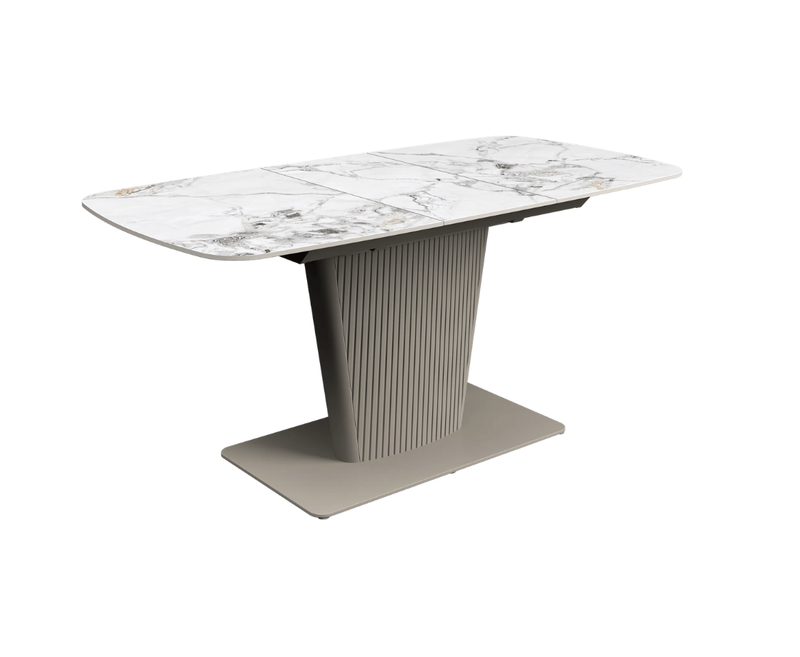 Castello 130cm Ceramic Extending Dining Table - White