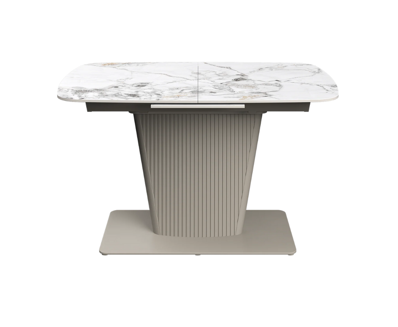 Castello 130cm Ceramic Extending Dining Table - White
