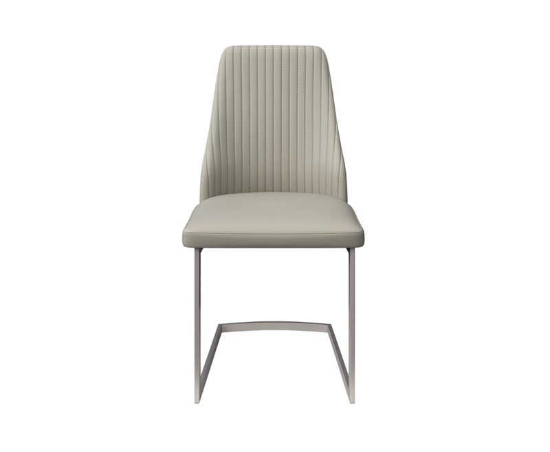 Castello Leather Dining Chair - Light Grey
