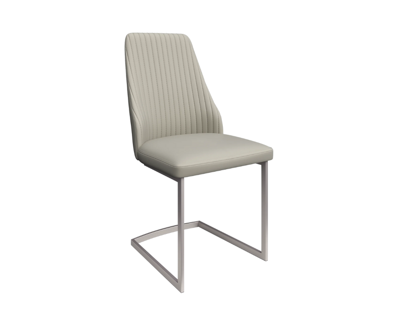 Castello Leather Dining Chair - Light Grey