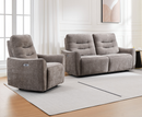 Corey 2+1+1 Seater Electric Reclining Sofa Set - Stone