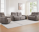 Corey 2.5+2+1 Seater Electric Reclining Sofa Set - Stone