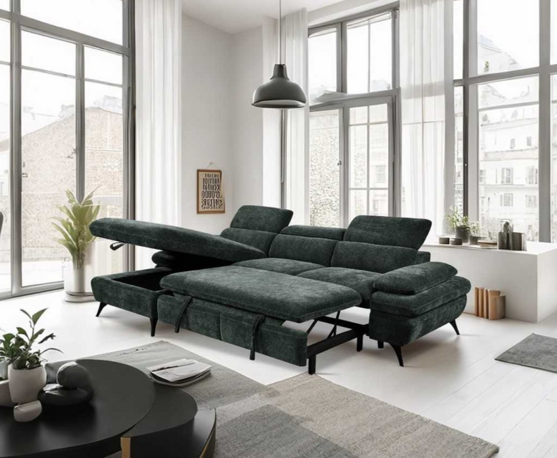 Croia LHF Sofa Bed - Green