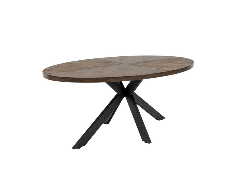Samara 1.8m Oval Dining Table - Dark Oak