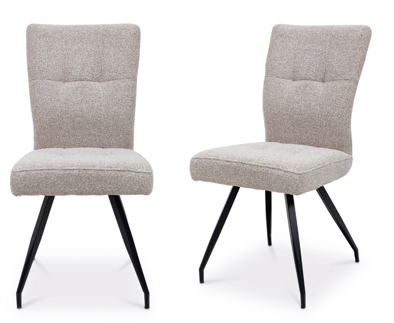 Samara 1.8m Oval Dining with 6 Daisy Chairs set - Dark Oak