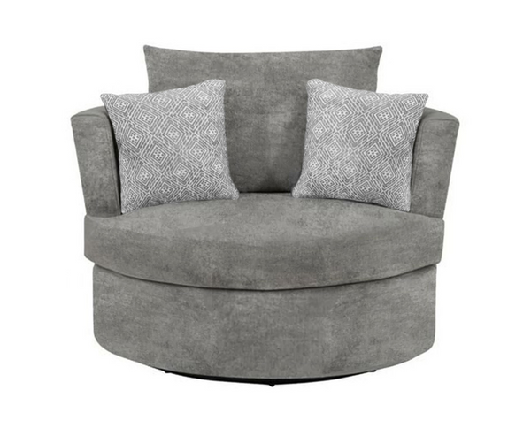 Daisy Medium Swivel Chair - Grey