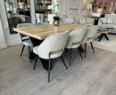 Dallas Dining Table 1.8M with 6 Sutton Dining Chairs - Full set