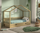 Dally House Bed with Gate 90x200cm - Natural