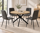 Daz 1.2m Fixed 5PC Round Dining Set - Light Oak