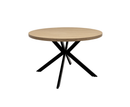 Daz 1.2m Fixed 5PC Round Dining Set - Light Oak