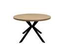 Daz 1.2m Fixed 5PC Round Dining Set - Light Oak