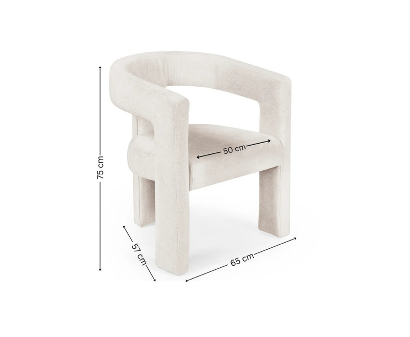 Elara Dining Chair - Cream