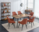 Erika 160cm Dining Table - Walnut