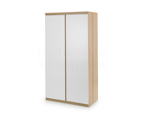 Europa  2 Door Wardrobe White & Oak