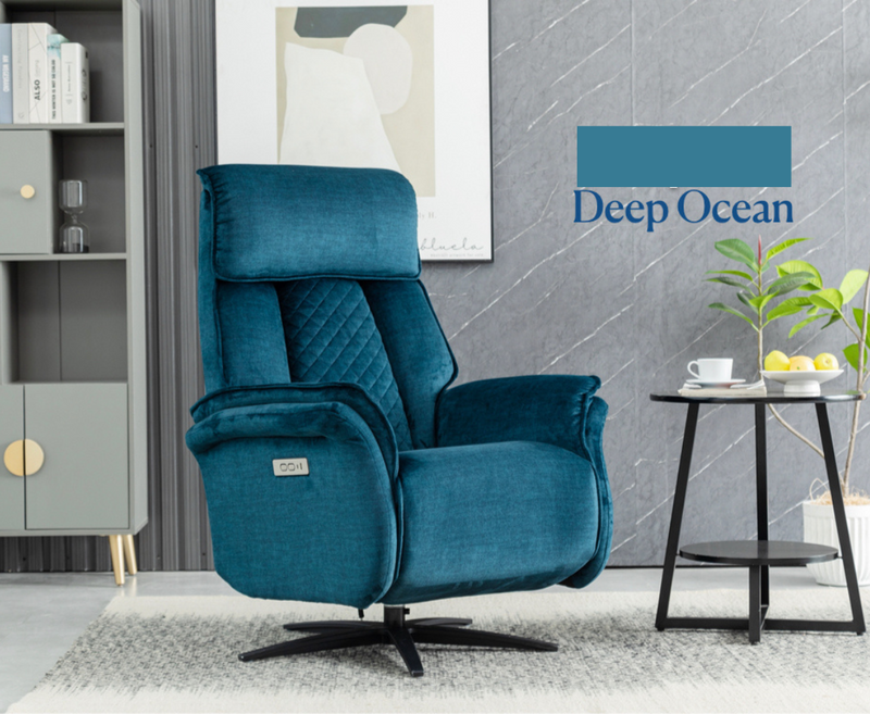 Evoque Electric Swivel Chair - Deep Ocean