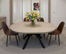 Fallon 1.2m Round Extending Dining Table - Grey Oak