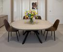 Fallon 1.2m Round Extending Dining Table - Grey Oak