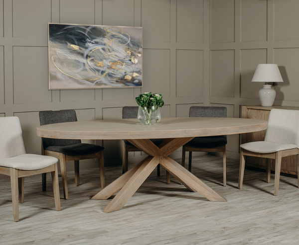 Falun Oval Large Dining Table - Oak