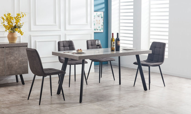 Isabelle 1.6m Rectangle Dining Table - Grey