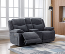 Harlie 2 Seater Electric Reclining Sofa - Dark Grey