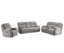 Harlie 3+2 Electric Reclining Sofa Set with Console - Light Grey
