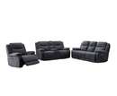 Harlie 3+2+1 Electric Reclining Sofa Set with Console - Dark Grey