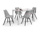 Harri Dining Chair - Grey Seat & Black Legs