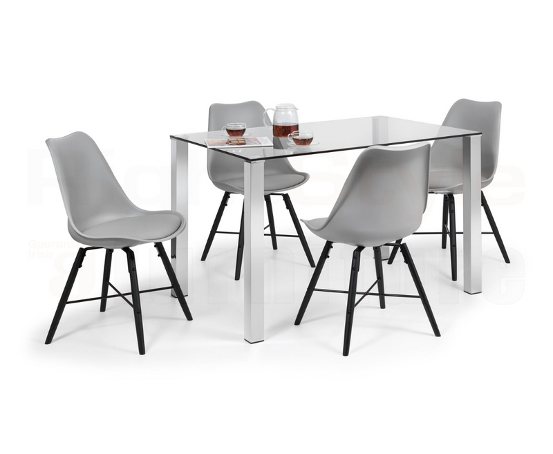 Harri Dining Chair - White Seat & Oak Legs