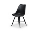 Harri Dining Chair - Grey Seat & Black Legs