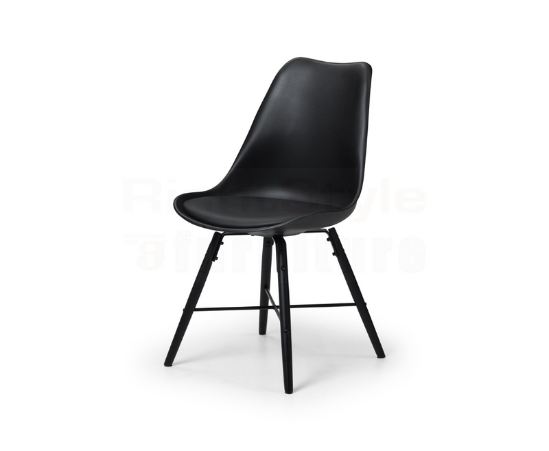 Harri Dining Chair - White Seat & Oak Legs