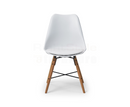 Harri Dining Chair - White Seat & Oak Legs