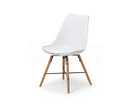 Harri Dining Chair - White Seat & Oak Legs