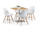 Harri Dining Chair - White Seat & Oak Legs