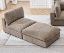 Heaven 1 Seater Armless Sofa with Footstool - Hazelnut